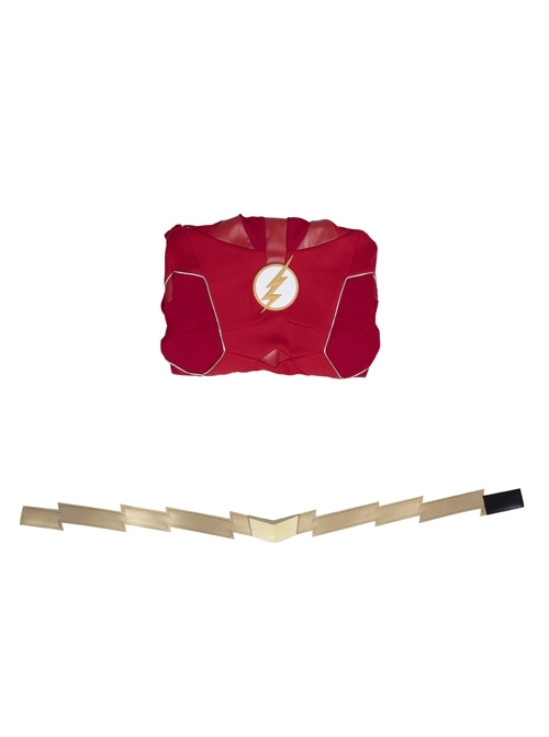 The Flash Season 6 Barry Allen Red Battle Suit Halloween Cosplay Costume Red Bodysuit