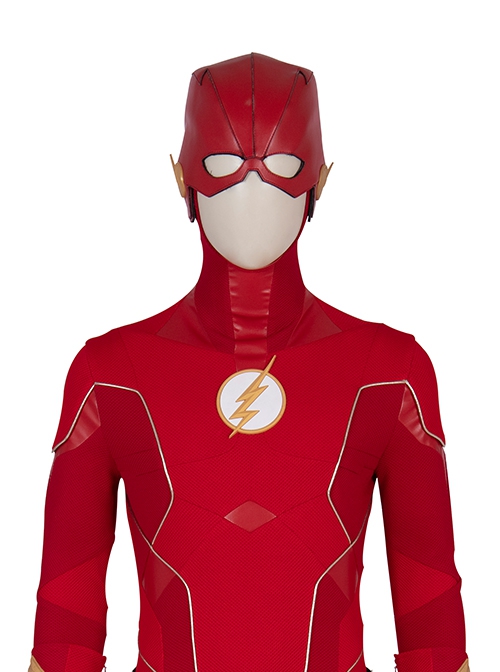 The Flash Season 6 Barry Allen Red Battle Suit Halloween Cosplay Accessories Hat