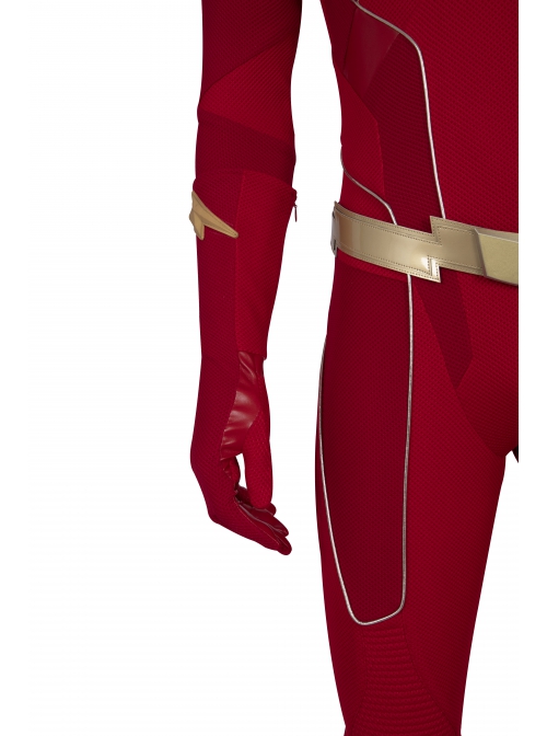 The Flash Season 6 Barry Allen Red Battle Suit Halloween Cosplay Accessories Long Gloves