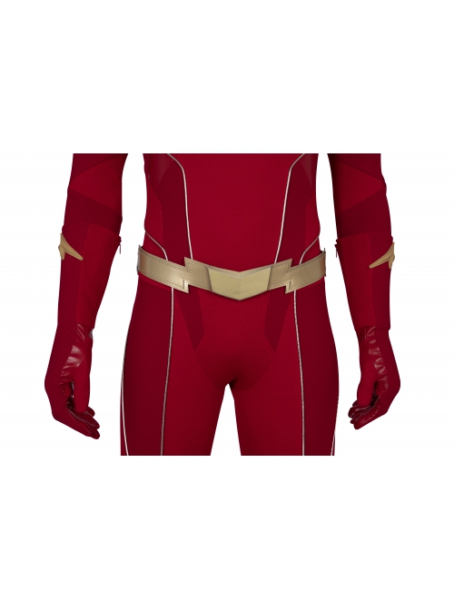 The Flash Season 6 Barry Allen Red Battle Suit Halloween Cosplay Accessories Long Gloves
