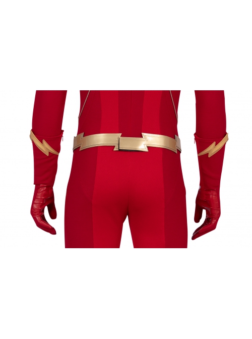 The Flash Season 6 Barry Allen Red Battle Suit Halloween Cosplay Accessories Long Gloves