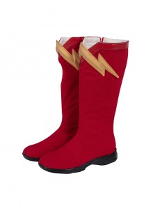 The Flash Season 6 Barry Allen Red Battle Suit Halloween Cosplay Accessories Red Boots