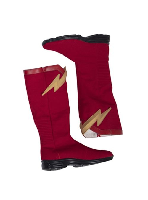 The Flash Season 6 Barry Allen Red Battle Suit Halloween Cosplay Accessories Red Boots