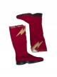 The Flash Season 6 Barry Allen Red Battle Suit Halloween Cosplay Accessories Red Boots