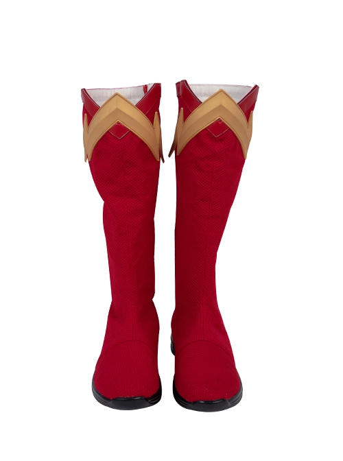 The Flash Season 6 Barry Allen Red Battle Suit Halloween Cosplay Accessories Red Boots