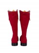 The Flash Season 6 Barry Allen Red Battle Suit Halloween Cosplay Accessories Red Boots