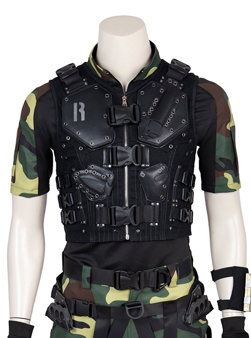 G.I.Joe Retaliation Roadblock Dwayne Johnson Halloween Cosplay Costume Black Vest