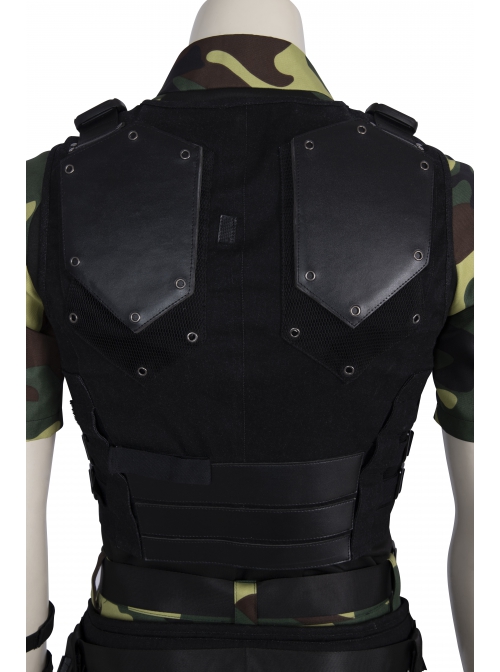 G.I.Joe Retaliation Roadblock Dwayne Johnson Halloween Cosplay Costume Black Vest