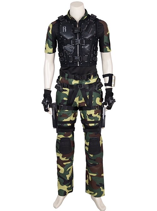G.I.Joe Retaliation Roadblock Dwayne Johnson Halloween Cosplay Costume Black Vest