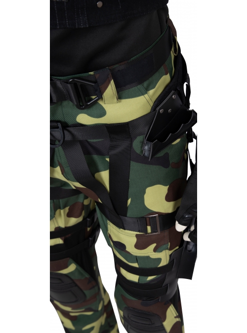 G.I.Joe Retaliation Roadblock Dwayne Johnson Halloween Cosplay Costume Green Camouflage Trousers