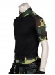 G.I.Joe Retaliation Roadblock Dwayne Johnson Halloween Cosplay Costume Green Camouflage Short Sleeve T-Shirt