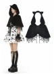 Stars Tassel Night Cat Gothic Lolita Black Hooded Cloak