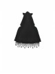 Stars Tassel Night Cat Gothic Lolita Black Hooded Cloak