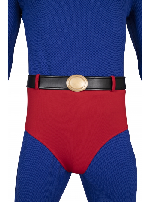 Crisis On Infinite Earths Superman Blue Battle Suit Halloween Cosplay Costume Bodysuit