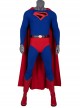 Crisis On Infinite Earths Superman Blue Battle Suit Halloween Cosplay Costume Red Cloak