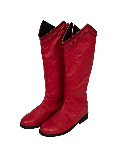 Crisis On Infinite Earths Superman Blue Battle Suit Halloween Cosplay Accessories Red Boots