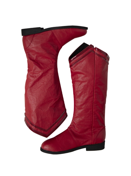 Crisis On Infinite Earths Superman Blue Battle Suit Halloween Cosplay Accessories Red Boots