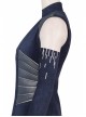 The Flash Season 6 Killer Frost Caitlin Snow Halloween Cosplay Accessories Dark Blue Oversleeve