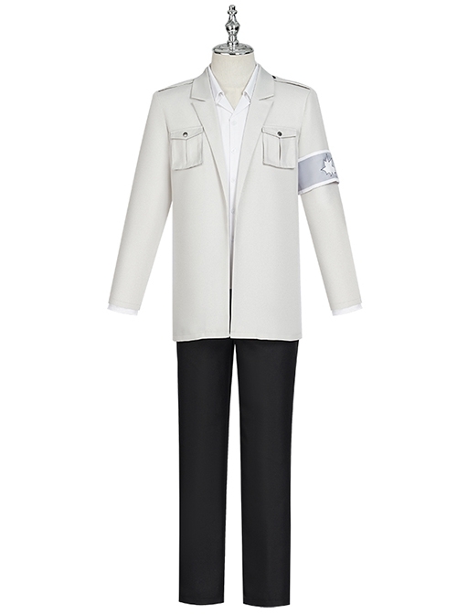 Attack On Titan Season 4 Eren Jaeger Beige Uniform Suit Halloween Cosplay Costume Full Set