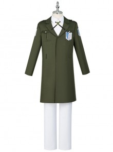 Attack On Titan Season 4 Scout Regiment Green Uniform Suit Halloween Cosplay Costume Full Set