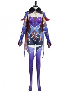 Genshin Impact Astrologist Mona Megistus Magician Suit Halloween Cosplay Costume Full Set