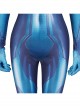 Game Metroid Samus Aran Halloween Cosplay Costume Blue Bodysuit