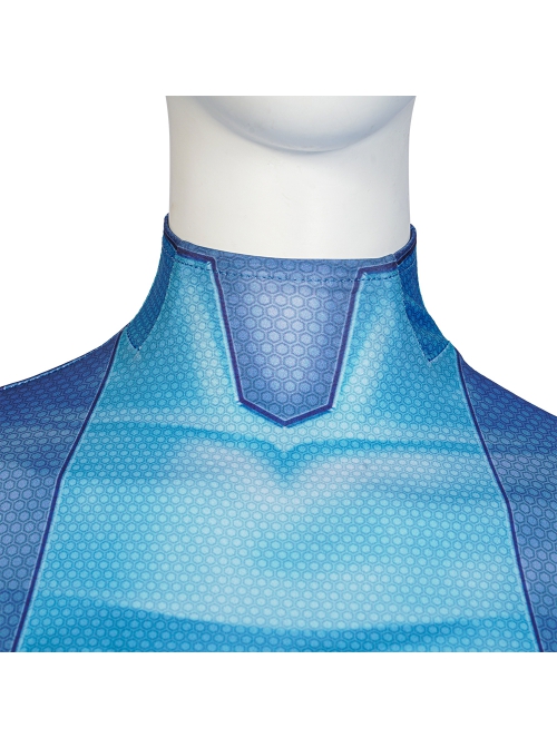 Game Metroid Samus Aran Halloween Cosplay Costume Blue Bodysuit