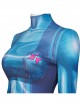 Game Metroid Samus Aran Halloween Cosplay Costume Blue Bodysuit