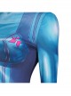 Game Metroid Samus Aran Halloween Cosplay Costume Blue Bodysuit