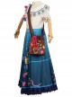 Encanto Mirabel Printing Children Long Dress Halloween Cosplay Kids Version Costume Full Set