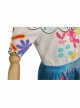 Encanto Mirabel Printing Children Long Dress Halloween Cosplay Kids Version Costume Full Set