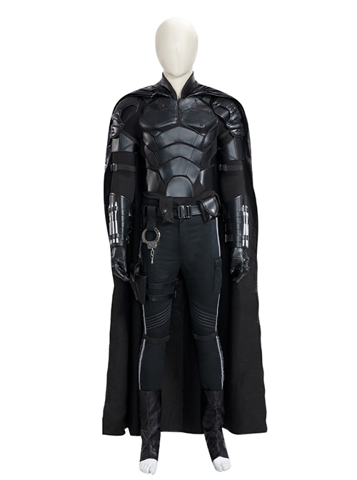 The Batman 2022 Bruce Wayne Battle Suit Halloween Cosplay Costume Upgrade Version Set