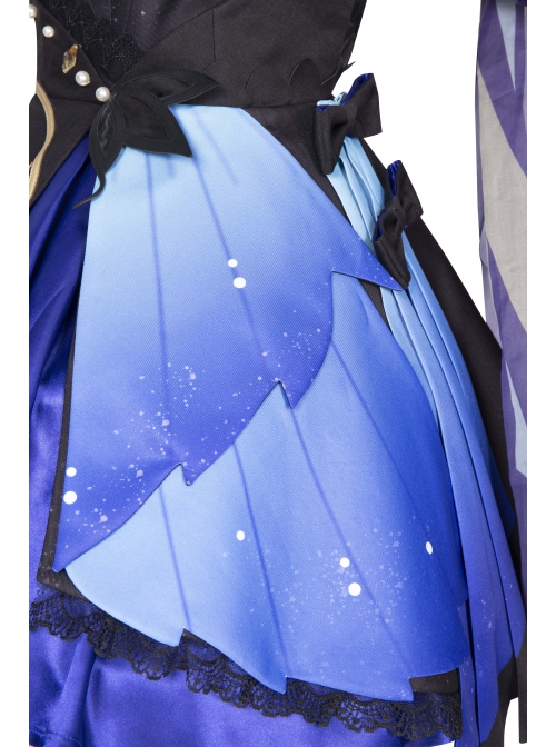 Game Genshin Impact Keqing Skin Outfit Opulent Splendor Second Design Halloween Cosplay Costume Full Set