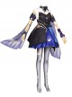 Game Genshin Impact Keqing Skin Outfit Opulent Splendor Second Design Halloween Cosplay Costume Full Set