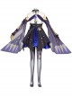 Game Genshin Impact Keqing Skin Outfit Opulent Splendor Second Design Halloween Cosplay Costume Full Set