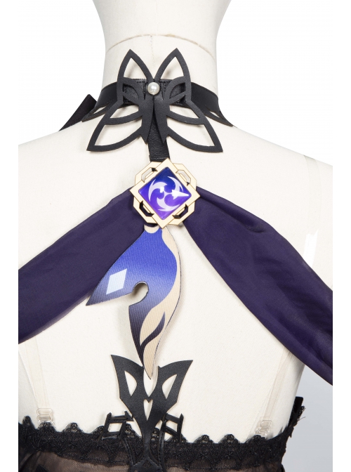 Game Genshin Impact Keqing Skin Outfit Opulent Splendor Second Design Halloween Cosplay Costume Full Set
