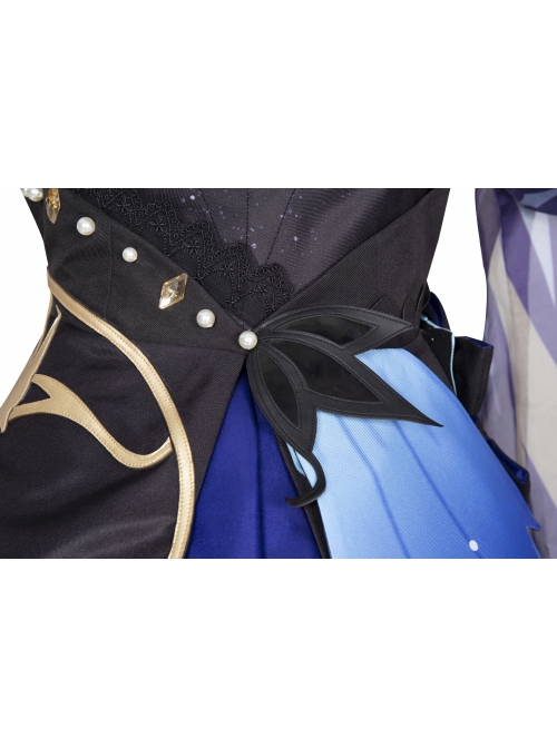 Game Genshin Impact Keqing Skin Outfit Opulent Splendor Second Design Halloween Cosplay Costume Full Set