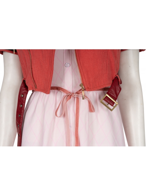 Final Fantasy VII Remake Aerith Gainsborough Halloween Cosplay Costume Set