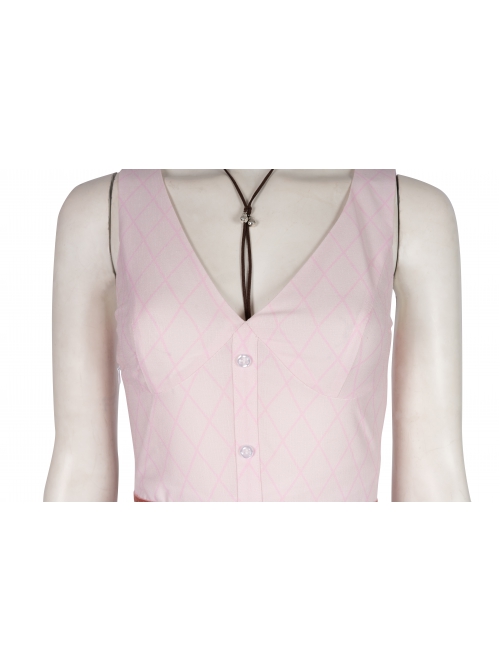 Final Fantasy VII Remake Aerith Gainsborough Halloween Cosplay Costume Set