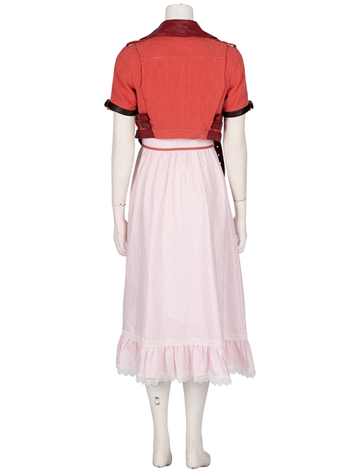 Final Fantasy VII Remake Aerith Gainsborough Halloween Cosplay Costume Set