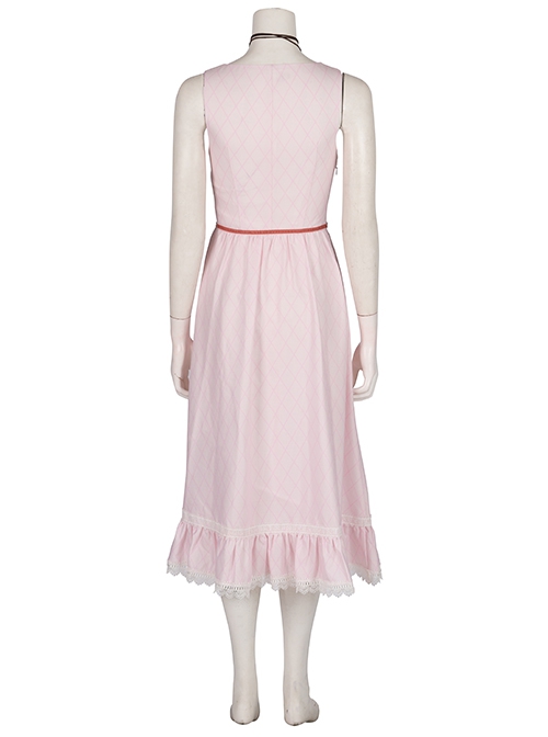 Final Fantasy VII Remake Aerith Gainsborough Halloween Cosplay Costume Set