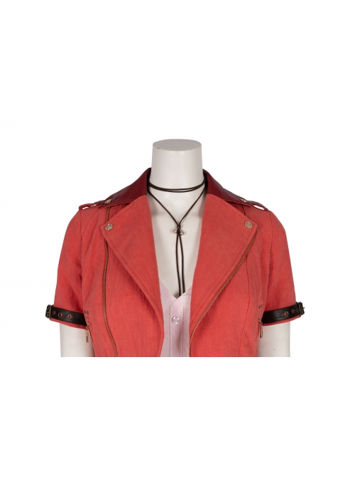 Final Fantasy VII Remake Aerith Gainsborough Halloween Cosplay Costume Set