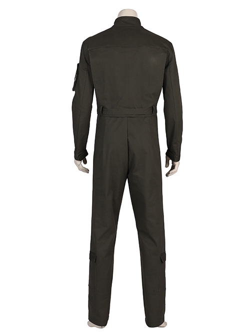 Movie Top Gun Maverick Captain Pete Mitchell Army Green Suit Halloween Cosplay Costume Set