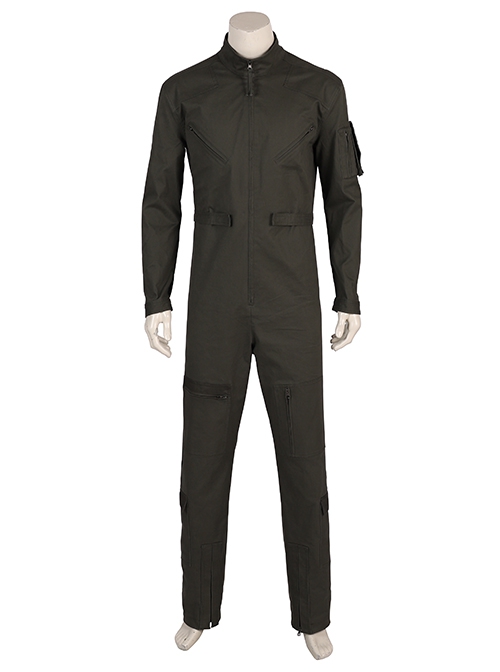 Movie Top Gun Maverick Captain Pete Mitchell Army Green Suit Halloween Cosplay Costume Set