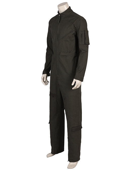 Movie Top Gun Maverick Captain Pete Mitchell Army Green Suit Halloween Cosplay Costume Set
