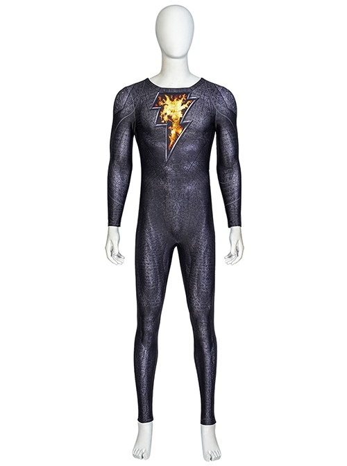 Movie Black Adam Teth-Adam Battle Suit Halloween Cosplay Costume Black Bodysuit