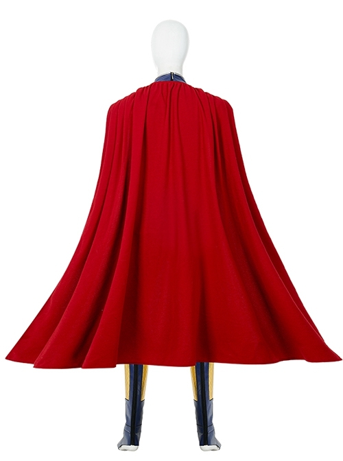 Thor Love And Thunder Thor Battle Suit Halloween Cosplay Costume Red Cloak