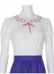 Animated Movie Encanto Luisa Halloween Cosplay Costume White Short Sleeve Top