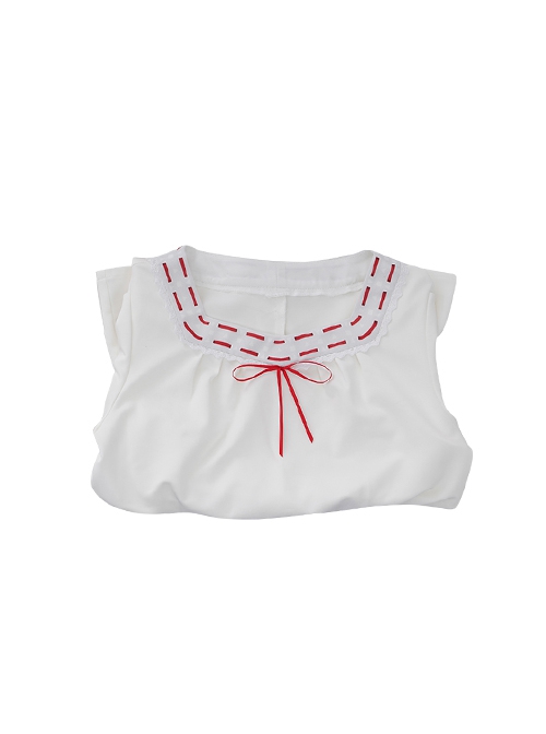 Animated Movie Encanto Luisa Halloween Cosplay Costume White Short Sleeve Top