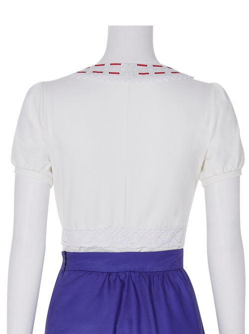 Animated Movie Encanto Luisa Halloween Cosplay Costume White Short Sleeve Top